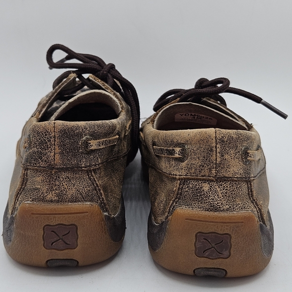 Twisted X cheetah leather moc / boat shoes size 4m - Picture 6 of 15